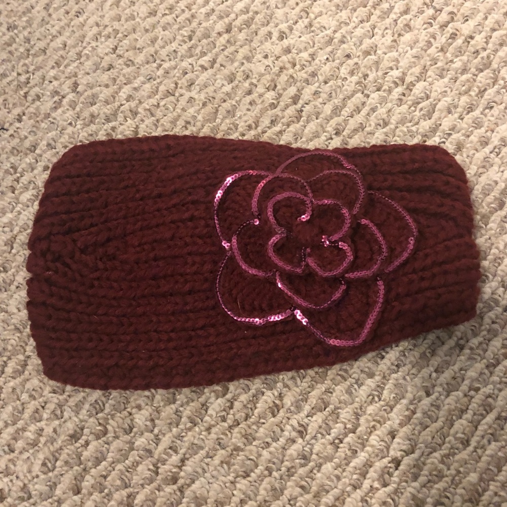 Burgundy head wrap